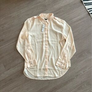 NWT- J. Crew Pale Yellow Women’s Button-Down Shirt
